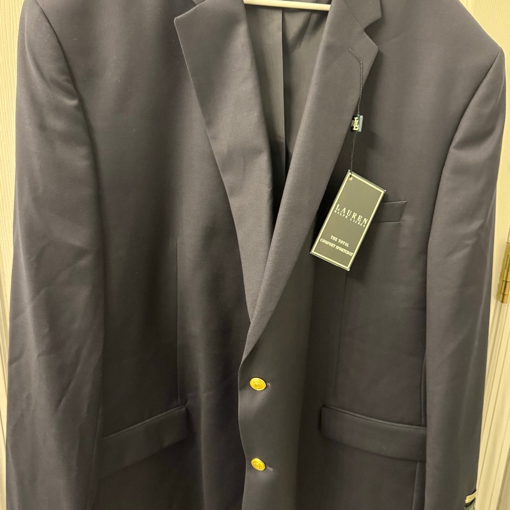 NWT! Ralph Lauren Total Comfort Wool Sport Coat – Size 56L, Men's
